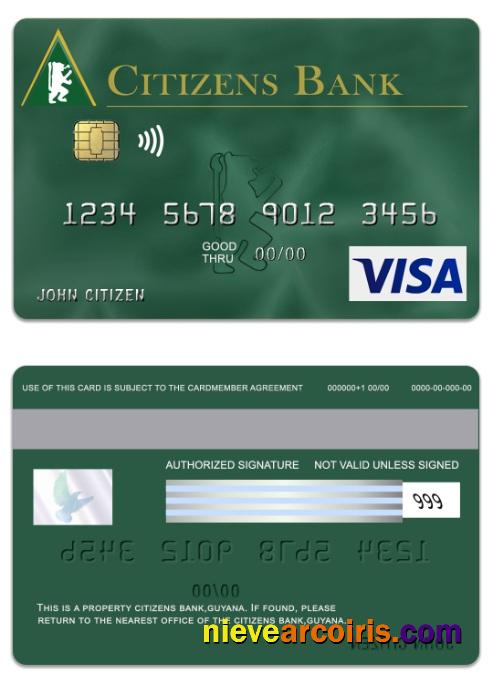 Guyana Citizens Bank visa green card